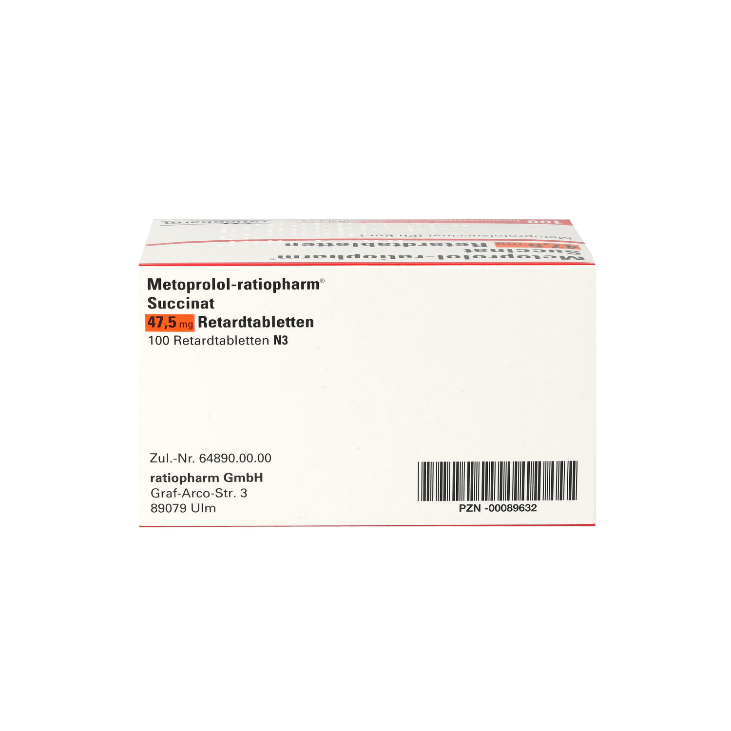 METOPROLOL-ratiopharm Succinat 47,5 mg Retardtabl.