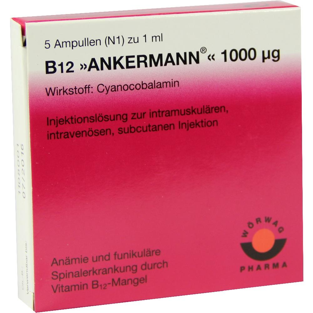 B12 ANKERMANN 1000 µg Injektionslösung Amp.