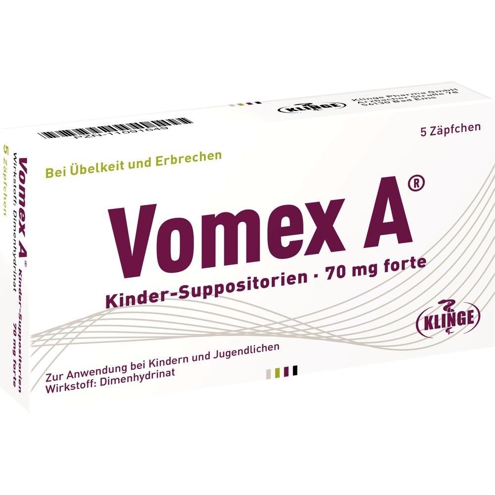 VOMEX A Kinder-Suppositorien 70 mg forte